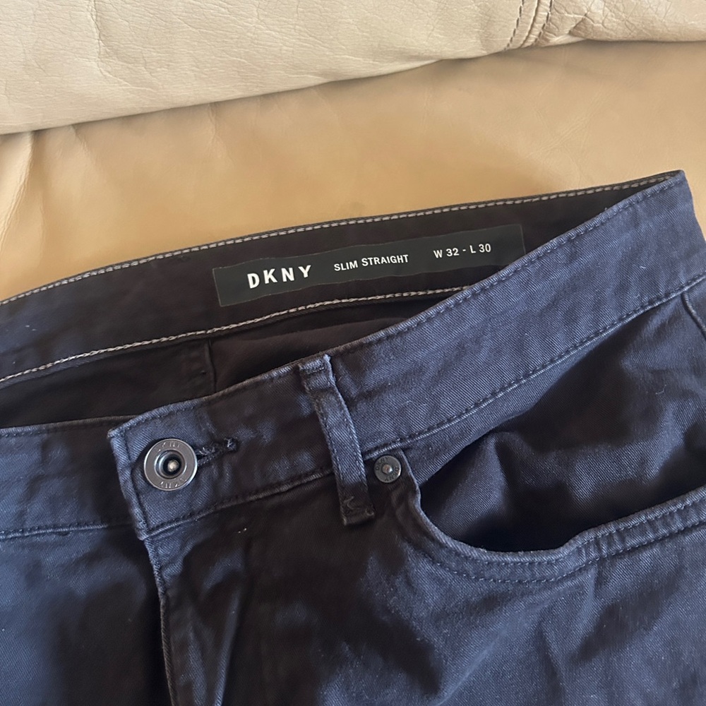 DKNY Black Slim Straight Pants 32x 30